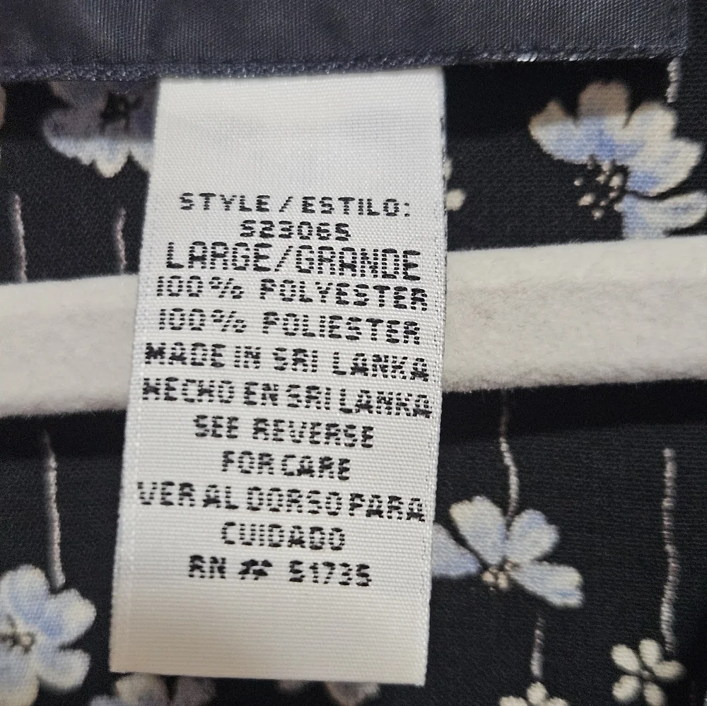 Sag Harbor Black and Blue Floral Shirt - Picture 7 of 9